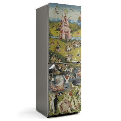 Samolepicí tapeta na lednici Boschova zahrada pozemských rozkoší