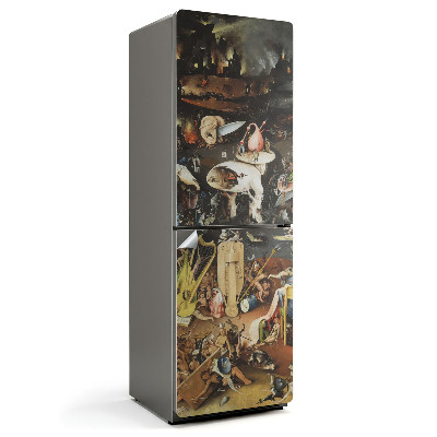 Samolepka na lednici Boschova zahrada pozemských rozkoší