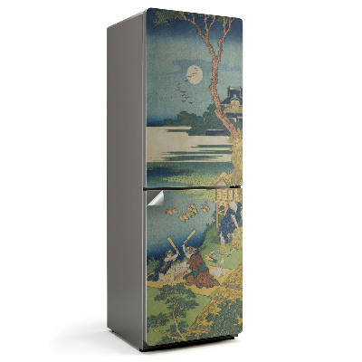 Fólie na lednici Japonský dřevorytový vzor