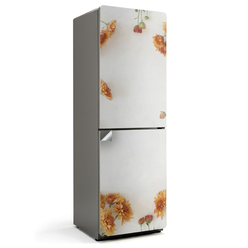 Tapeta na lednici Květinový motiv v okraji