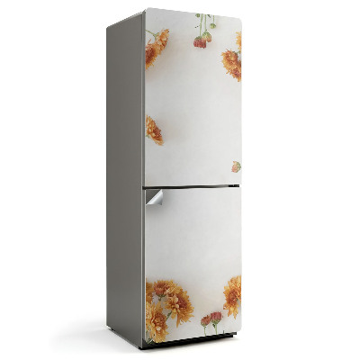 Tapeta na lednici Květinový motiv v okraji