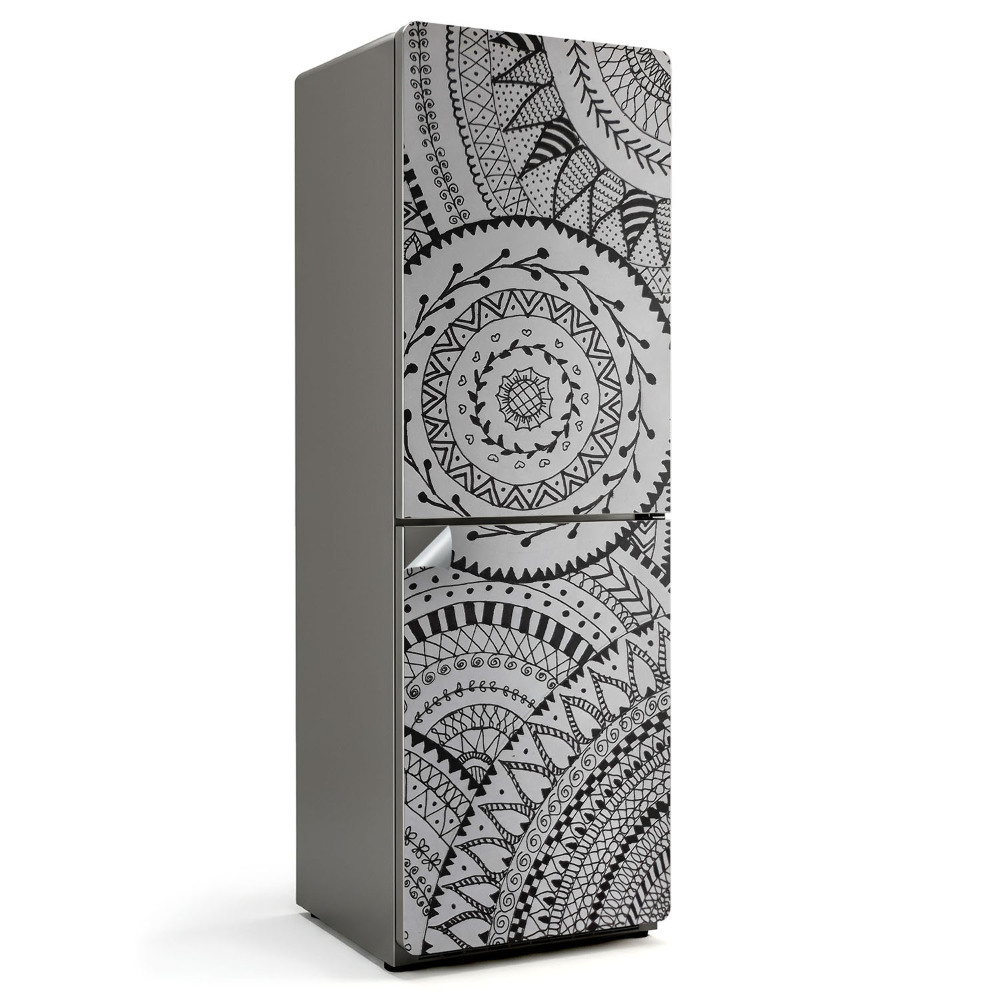 Fólie na lednici Mandala v kruzích