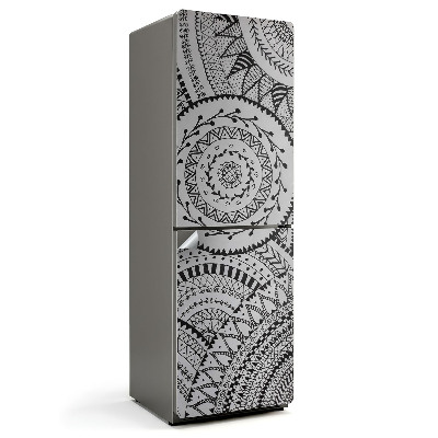 Fólie na lednici Mandala v kruzích