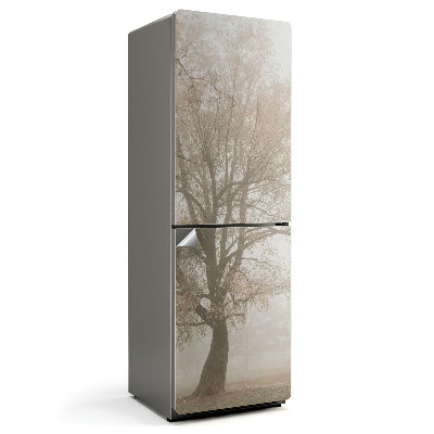 Samolepka na lednici Mlžná krajina se stromem