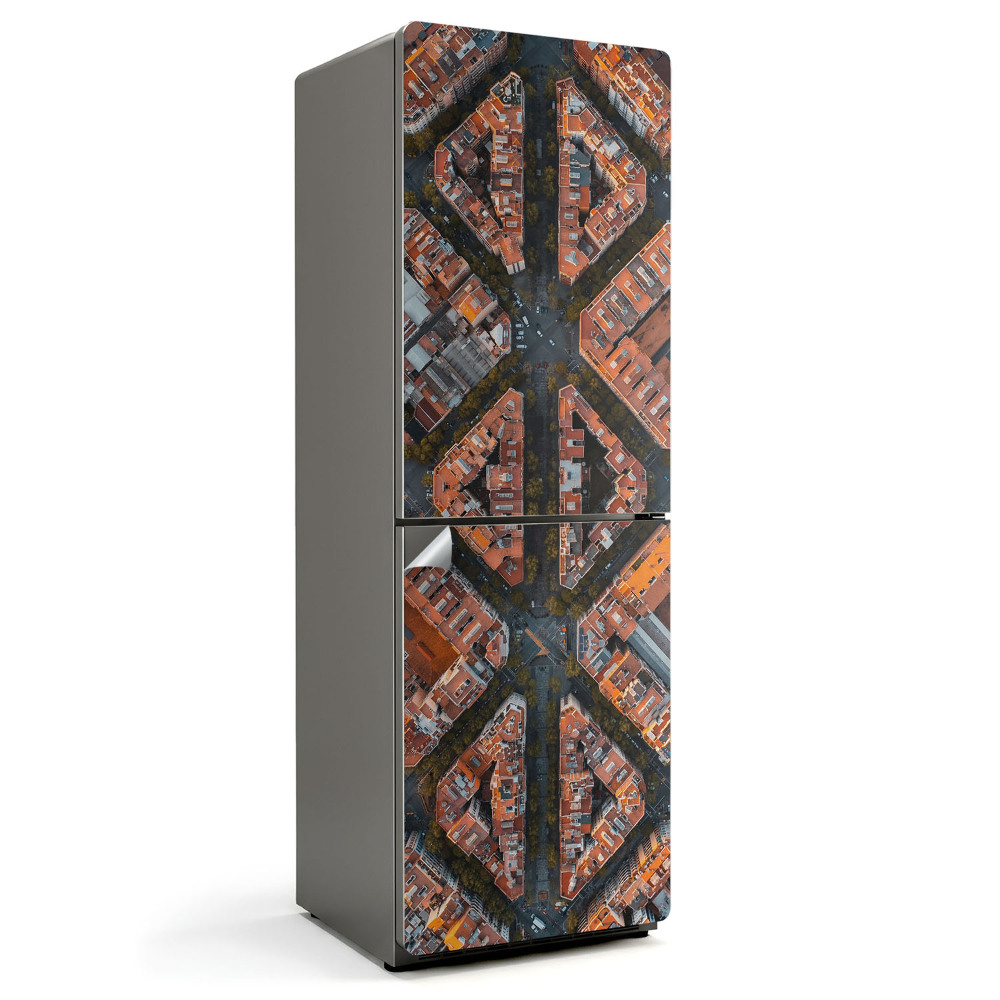 Tapeta na lednici Architektonický pohled z ptačí perspektivy