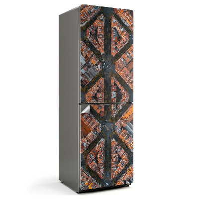 Tapeta na lednici Architektonický pohled z ptačí perspektivy