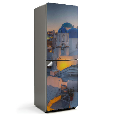 Fólie na lednici Santorini v malebném prostředí