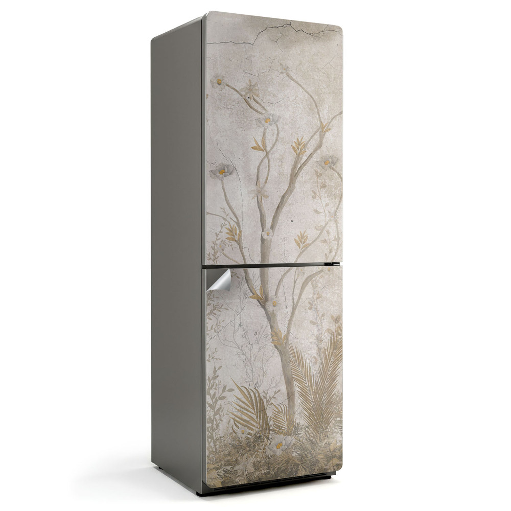 Samolepka na lednici Motiv větví a květin