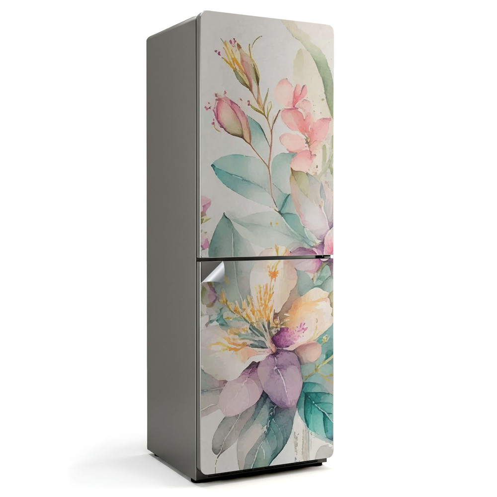 Tapeta na lednici Květinové akvarelové kompozice