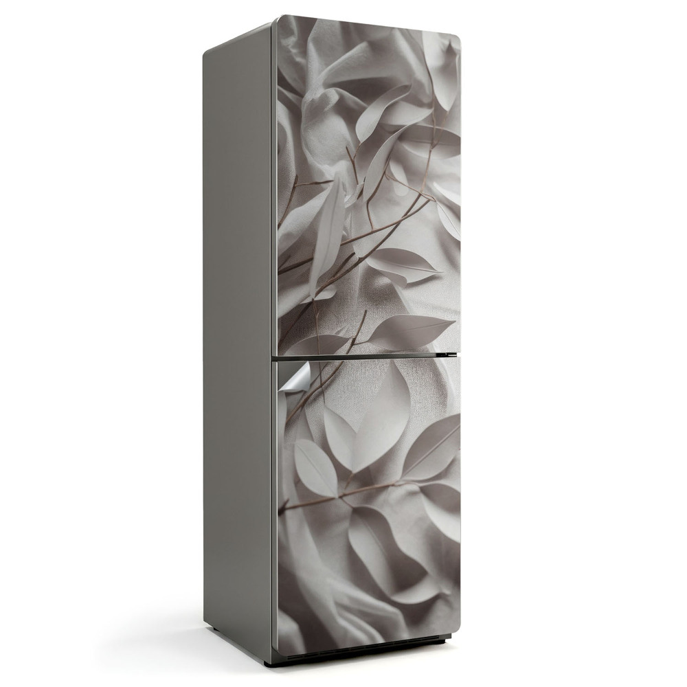 Samolepka na lednici Papírové listy s jemným vzorem