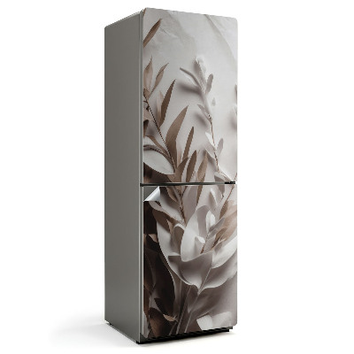 Samolepicí tapeta na lednici Papírové listy s jemným vzorem