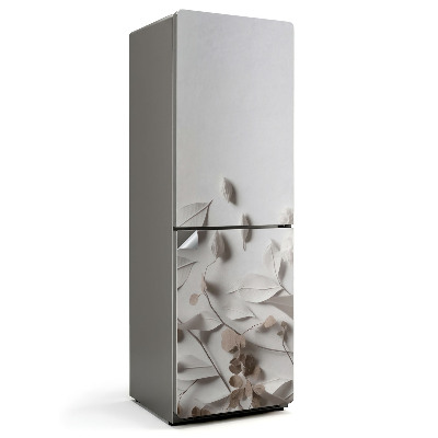 Fólie na lednici Jemné motivy listů a květin