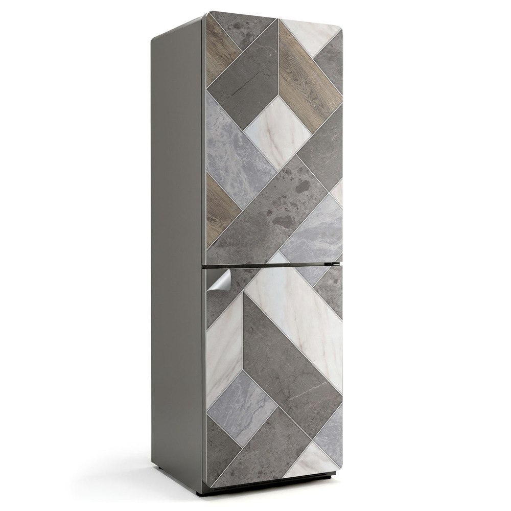 Samolepka na lednici Geometrické dlaždicové motivy