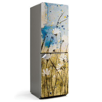 Tapeta na lednici Květinové kouzlo akvarelové louky