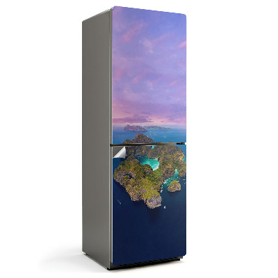 Fólie na lednici Tropická krajina s lagunou