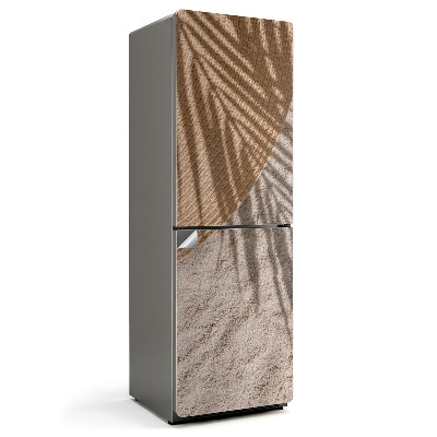 Samolepicí tapeta na lednici Stín palmy na písčitém pozadí