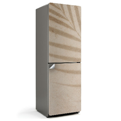 Samolepicí tapeta na lednici Stíny listí na písčitém pozadí