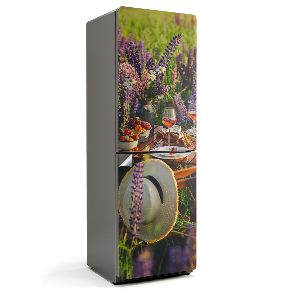 Samolepicí tapeta na lednici Kouzlo pikniku uprostřed zeleně