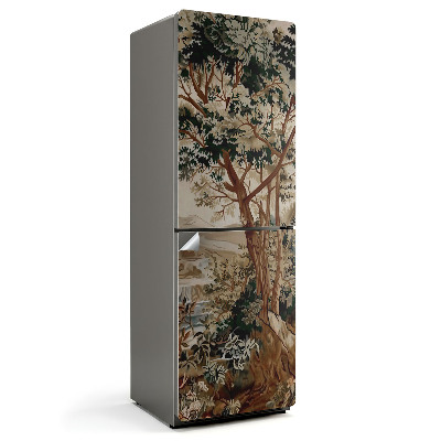 Fólie na lednici Zelená krajina se stromy