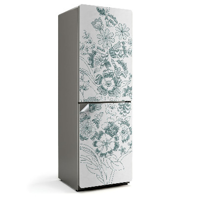 Samolepicí tapeta na lednici Květinový vzor s propracovanými detaily