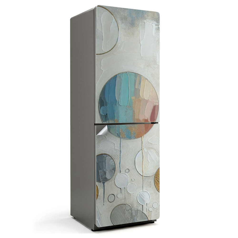 Fólie na lednici Abstraktní malba kruhy