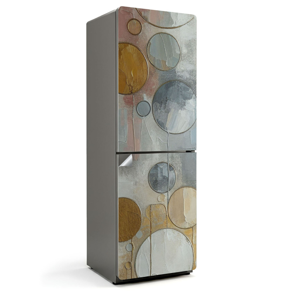 Samolepicí tapeta na lednici Abstraktní umělecké kruhy