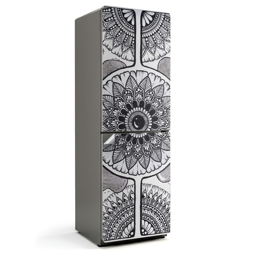 Tapeta na lednici Květinová mandala v harmonickém stylu