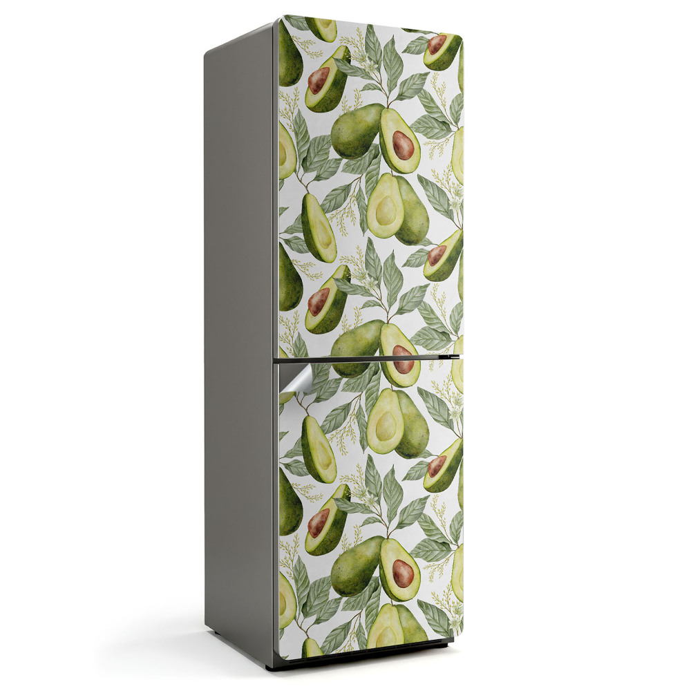 Samolepicí tapeta na lednici Avokádo mezi zelenými listy