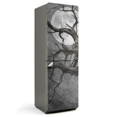 Samolepka na lednici Zkroucený les s tajemným měsícem