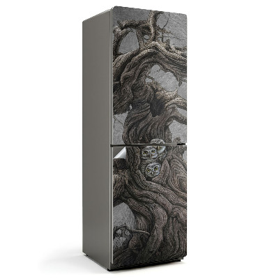 Tapeta na lednici Sovy v lesním úkrytu