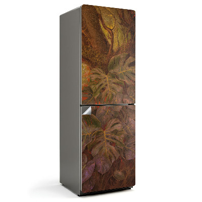 Samolepicí tapeta na lednici Zelená džungle v detailu