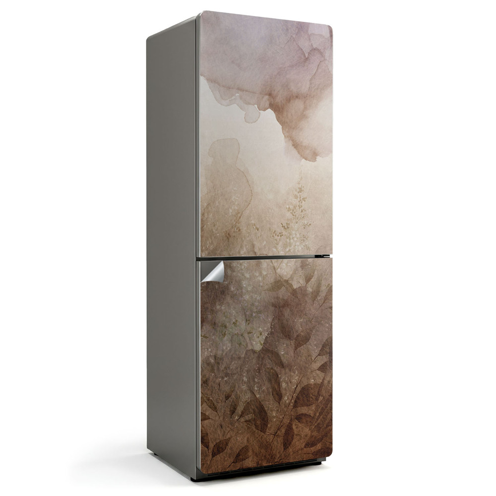 Samolepicí tapeta na lednici Vzor rostlin ve stylu akvarelu