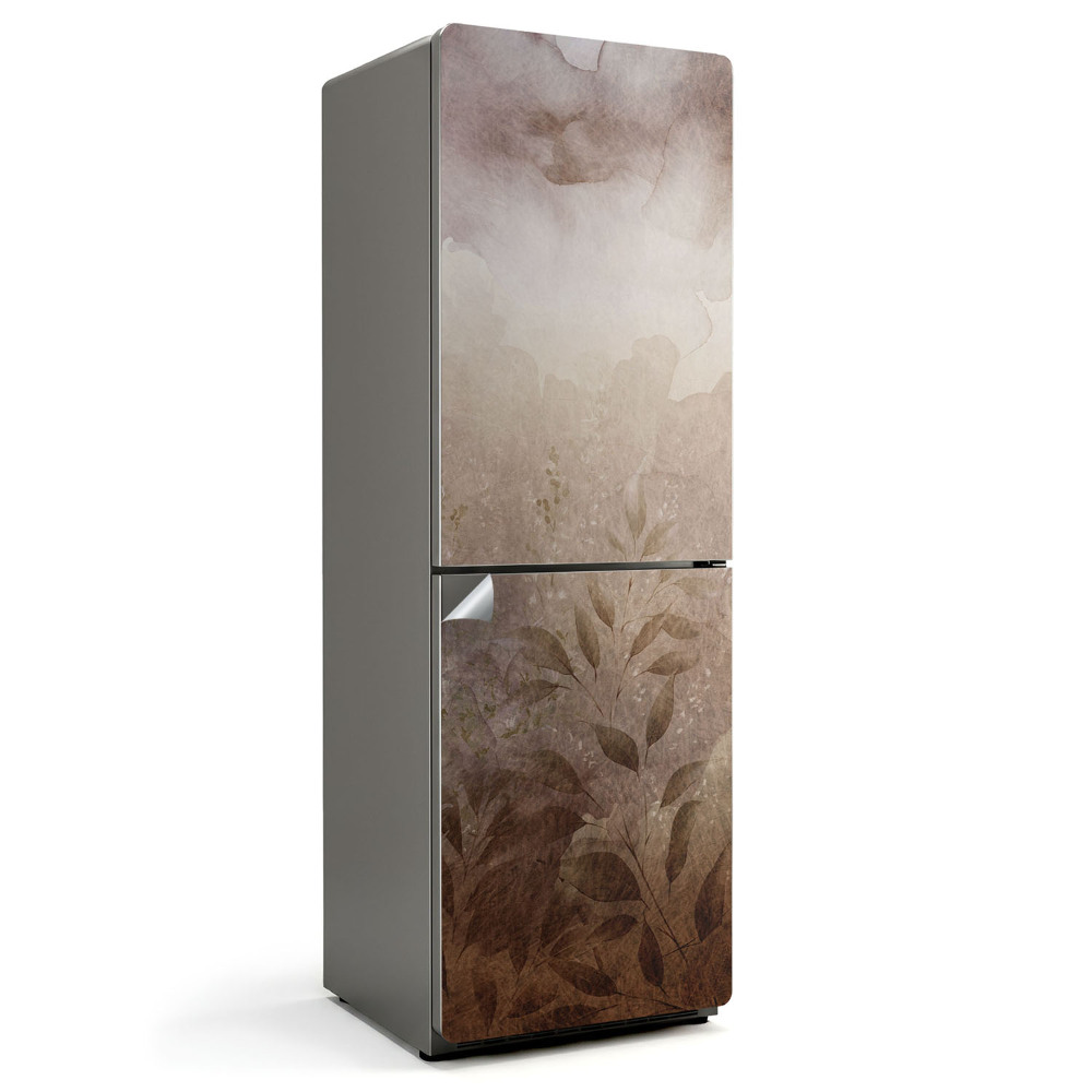 Tapeta na lednici Rostlinný vzor v akvarelových tónech