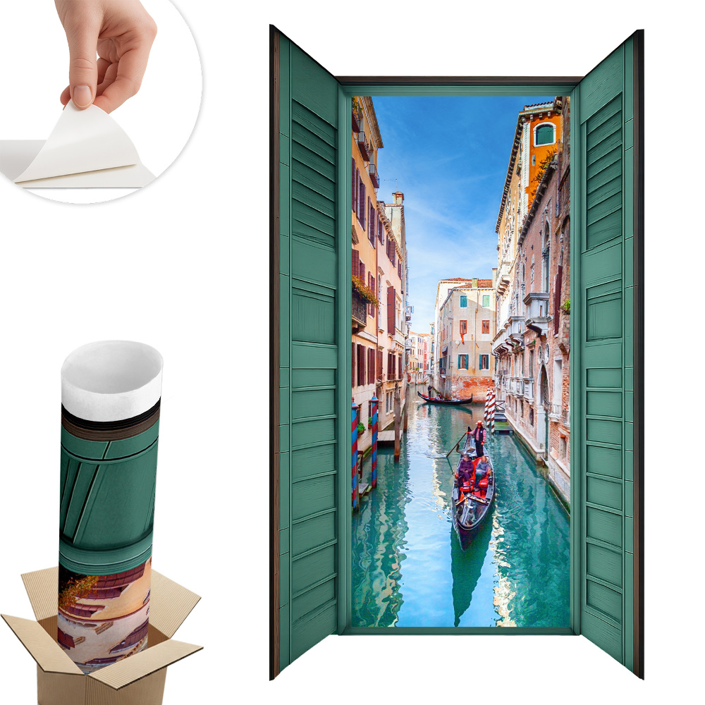 Fototapeta okno 3D 58x100 Malebný kanál