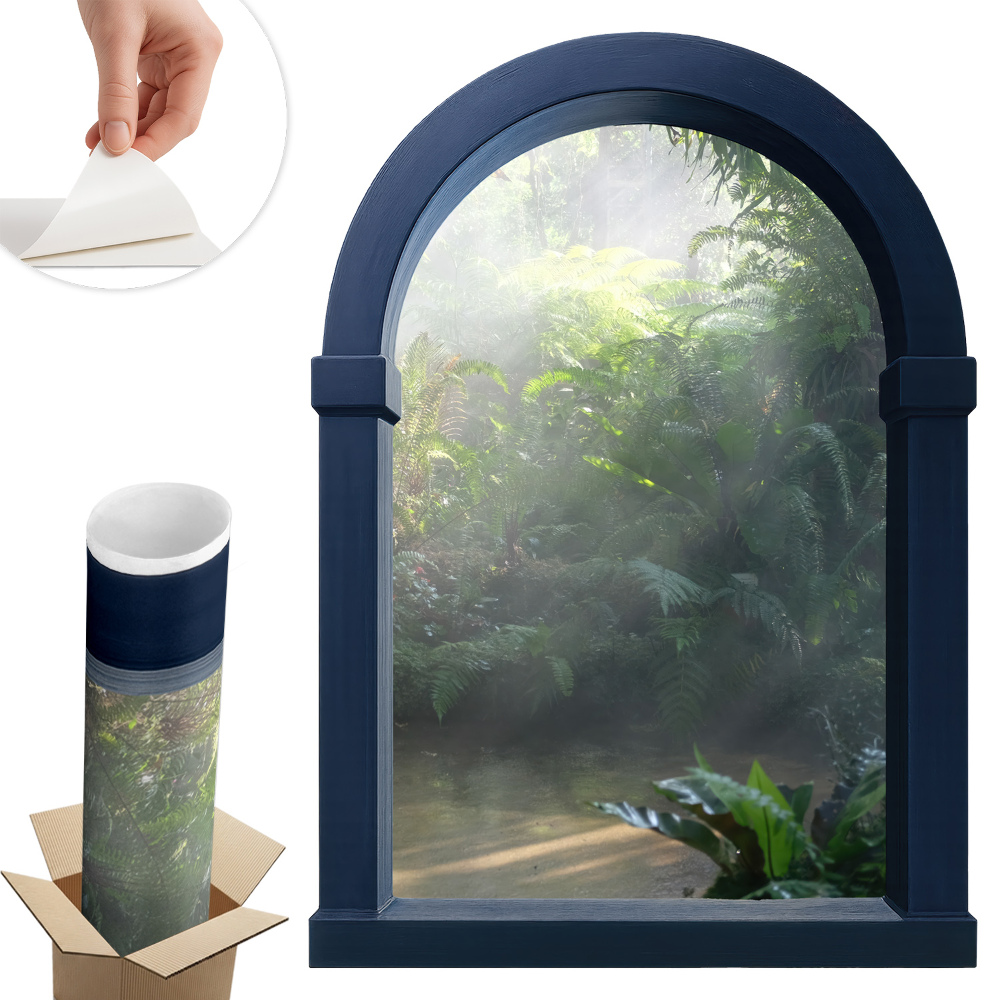 Fototapeta okno 3D 72x100 Tajemná džungle