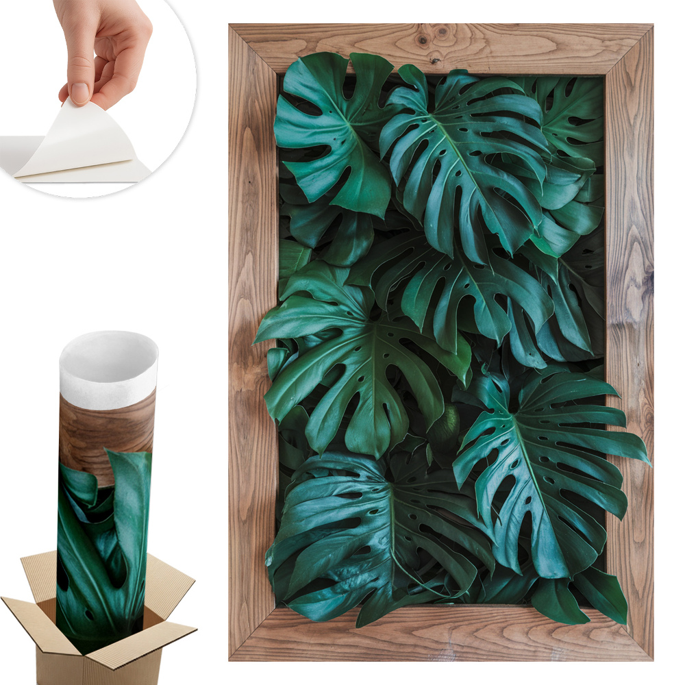 Samolepka na zeď 3D 67x100 Zelené složení