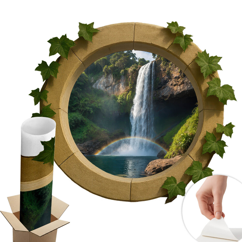 Fototapeta okno 3D 100x87 Přírodní oáza