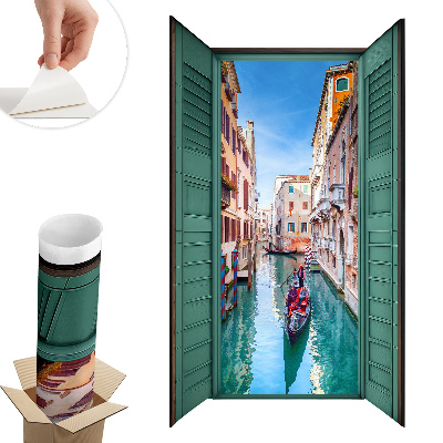 Fototapeta okno 3D 75x130 Malebný kanál