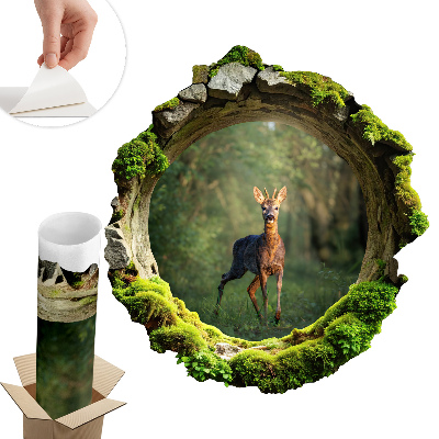 Samolepka na zeď díra 121x130 Lesní idyla