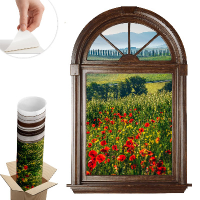 Nálepka imitace okna 41x60 Malebná krajina