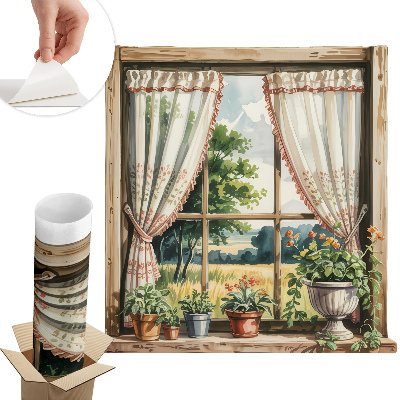Nálepka imitace okna 58x60 Idylické okno