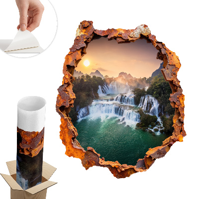 3D samolepka díra 50x60 Přírodní panorama