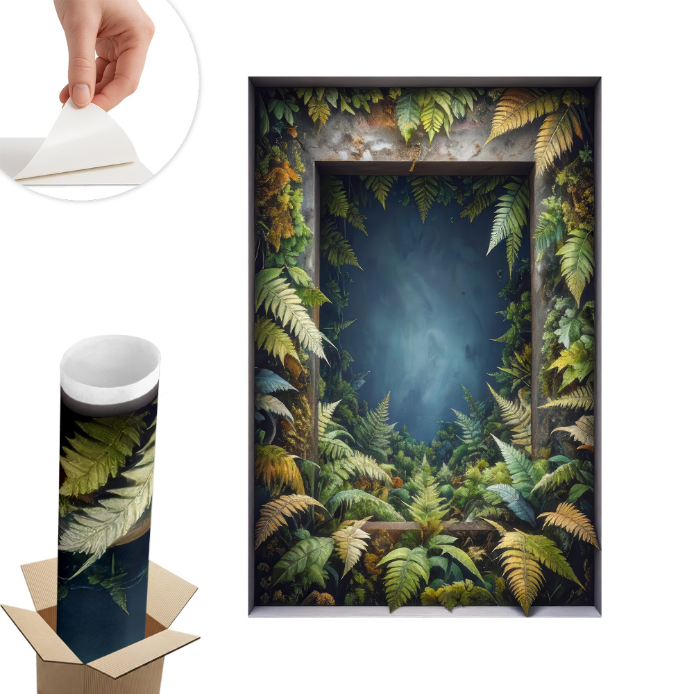 Nálepka imitace okna 39x60 Přirozená harmonie