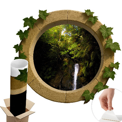 Nálepka imitace okna 60x52 Zelená krajina