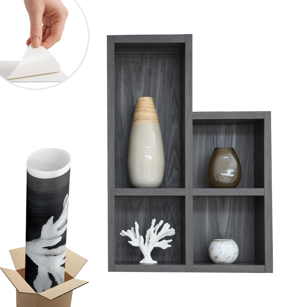 Samolepka na zeď s 3D efektem 56x80 Dekorativní police