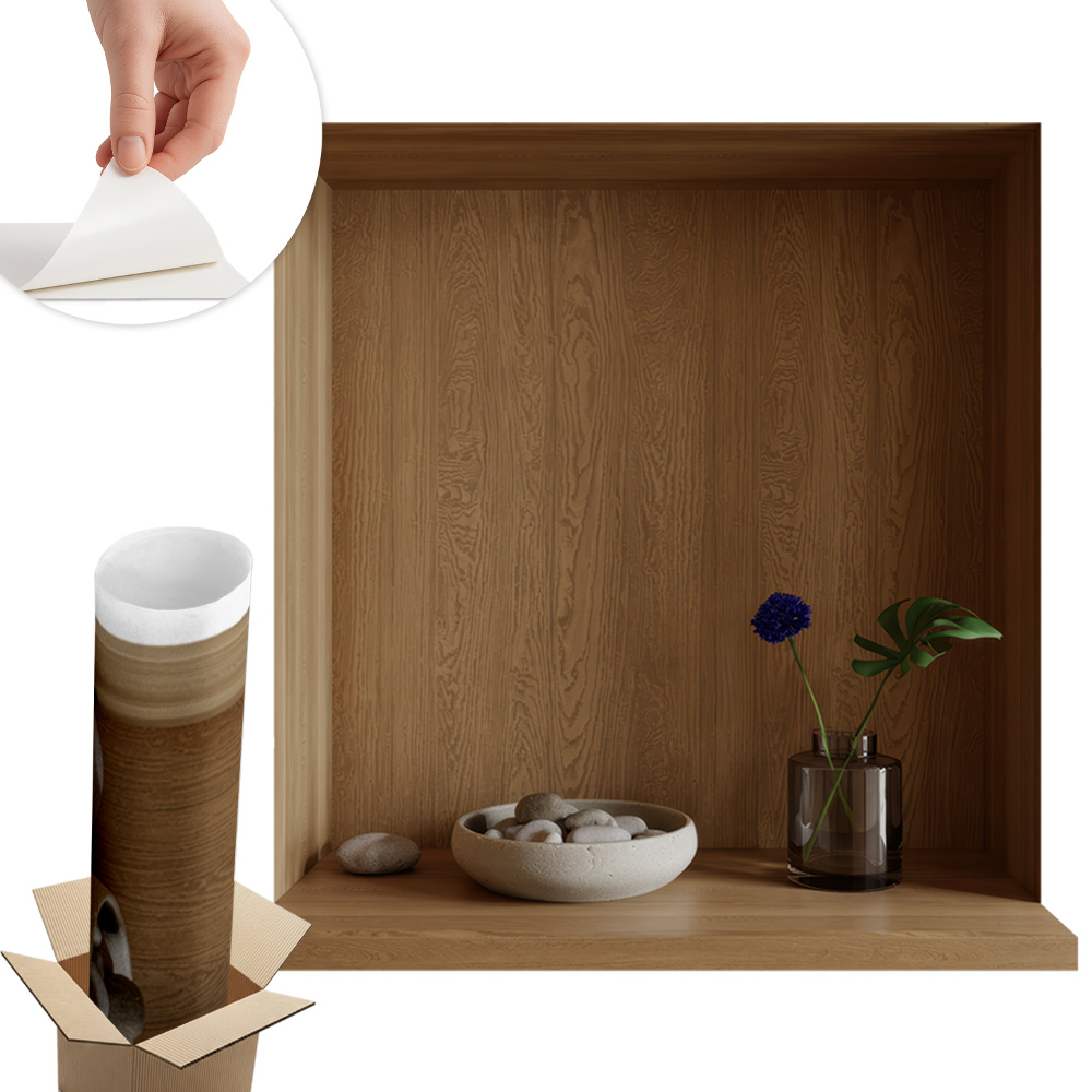 Samolepka na zeď s 3D efektem 79x80 Přírodní dekorace