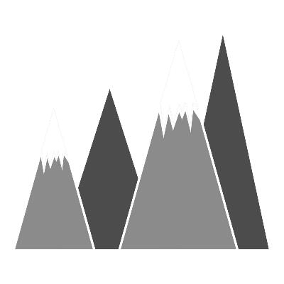 Samolepky na zeď 60x96 Ilustrace zasněžených horských vrcholků