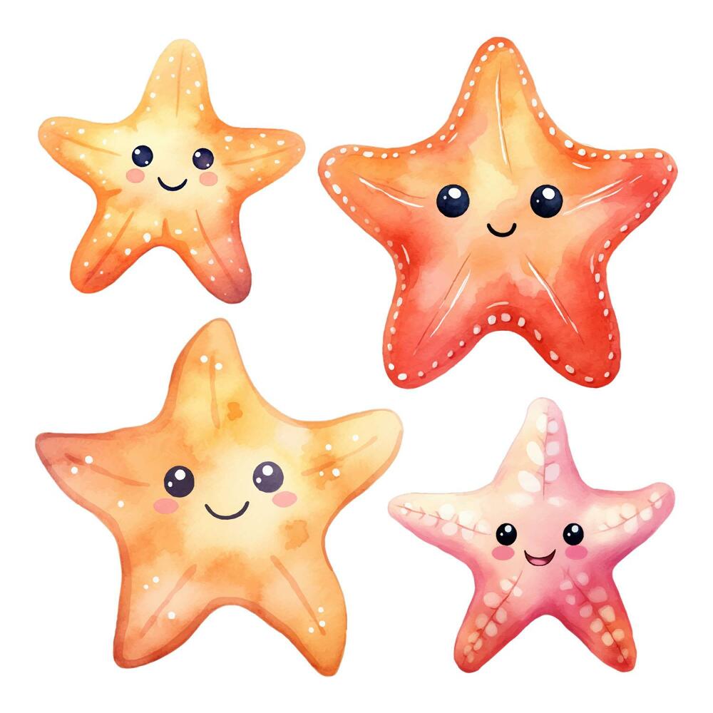 Dětské samolepky na zeď 100x108 Usmívající se hvězdice v jemných pastelových barvách