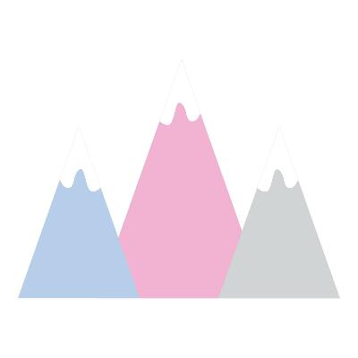 Dětské samolepky na zeď 100x175 Ilustrace pastelových hor se zasněženými vrcholky