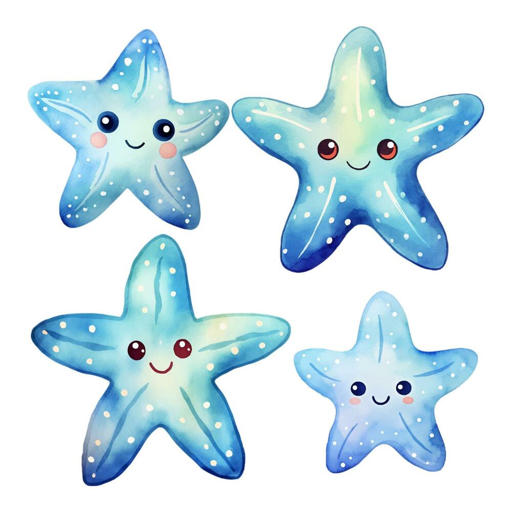 Nálepky na zeď 130x138 Roztomilý usměvavý hvězdice na modré